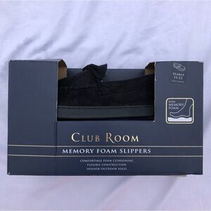 Club Room Size XL 11-12 Men's Black Slippers Memory Foam Macys